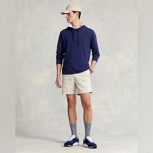 Polo Ralph Lauren Jersey Hooded T-Shirt Size S Navy